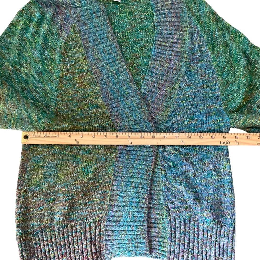 Coldwater Creek Multicolor Knit Blazer Cardigan Jacket Small - Picture 7 of 9